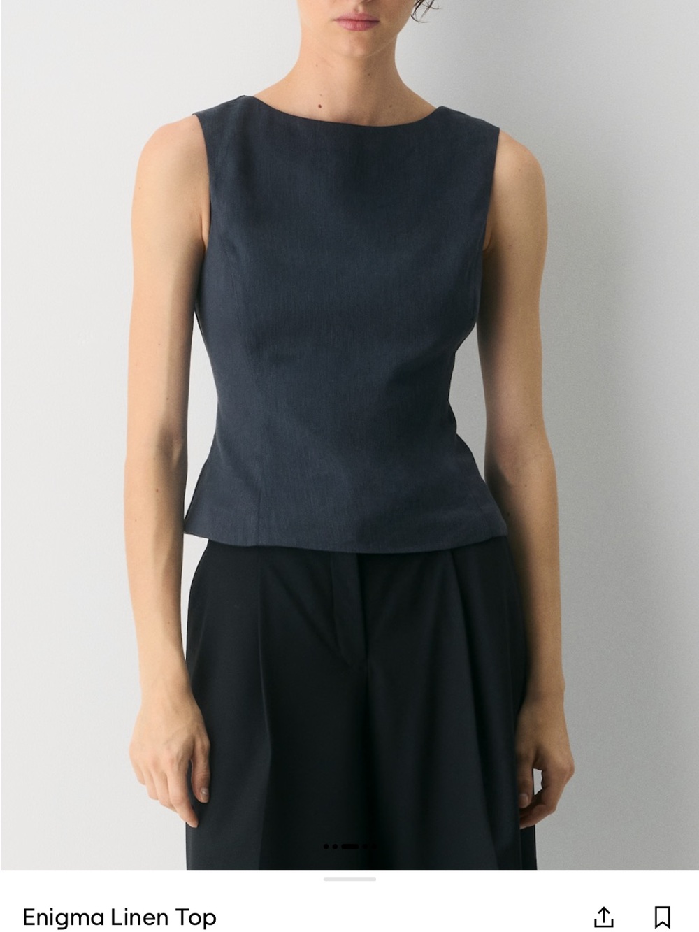 Aritzia Enigma Linen Top
